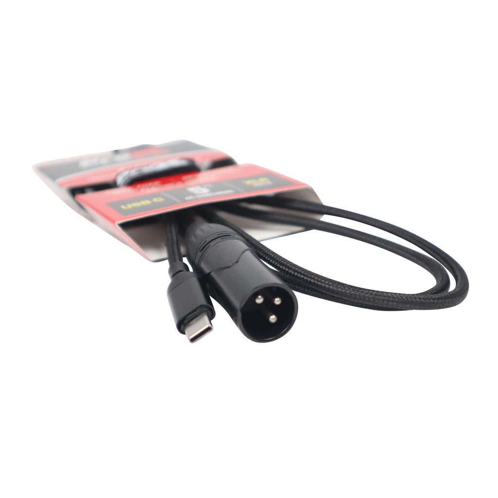 5FT USB-C to XLR Male Audio Cable – Smartphone and Laptop to Mixer, Amplifier, Powered Speaker and Console Interface