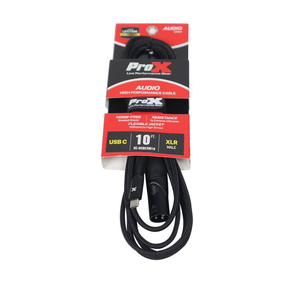 10PCS 10FT USB-C to XLR Male Audio Cable – Smartphone and Laptop to Mixer, Amplifier, Powered Speaker and Console Interface