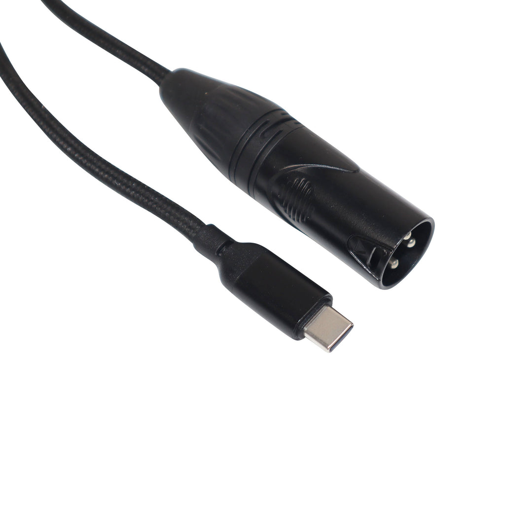 10PCS 10FT USB-C to XLR Male Audio Cable – Smartphone and Laptop to Mixer, Amplifier, Powered Speaker and Console Interface