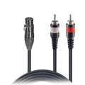 10PCS 3' Ft Premium XLR Female to Dual RCA Splitter Duplicator Lead Y-Cable