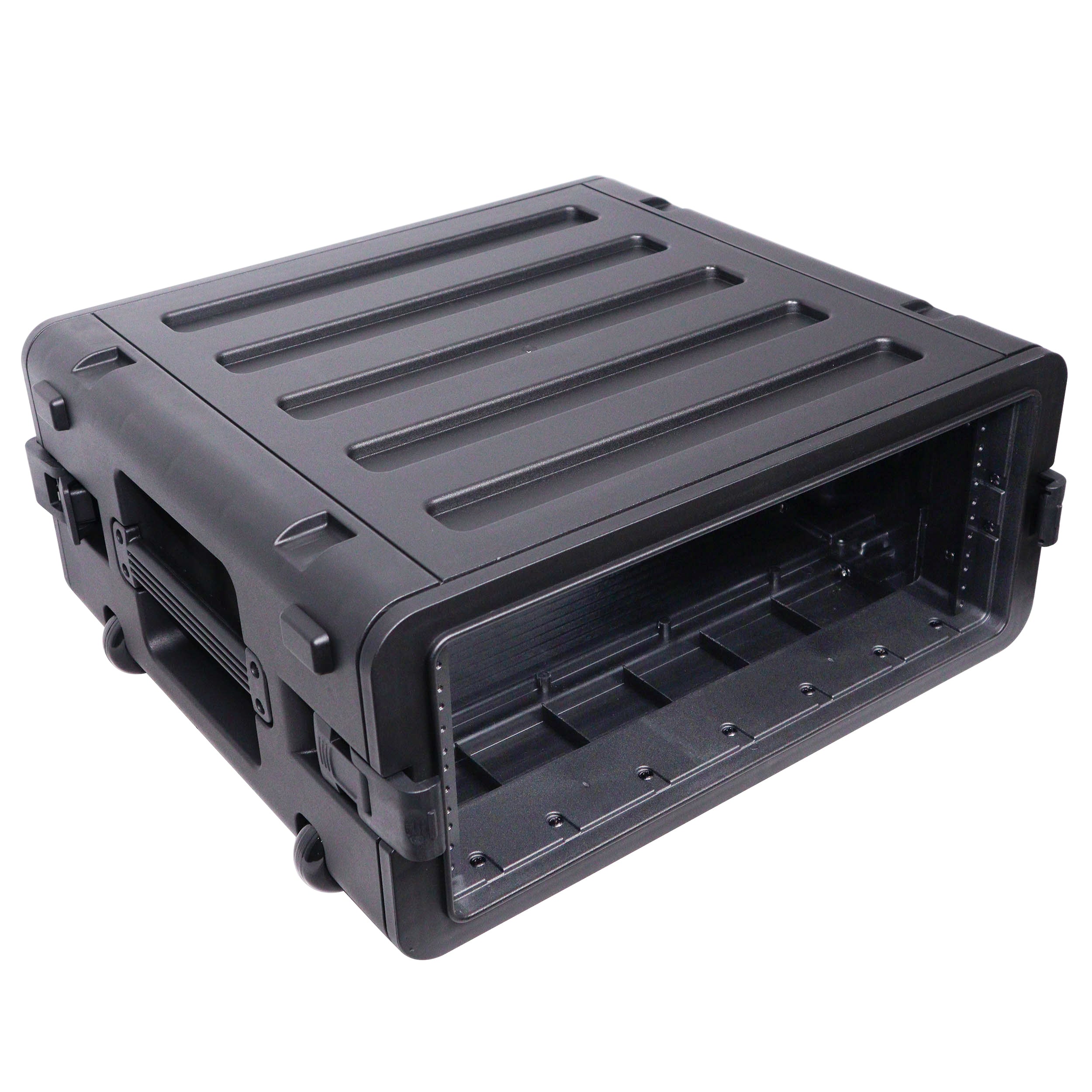 UltronX 4U Rack Air Tight Water Sealed ABS Case with Retractable Pull Out Handle and Wheels