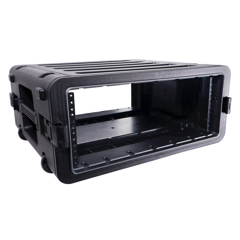 UltronX 4U Rack Air Tight Water Sealed ABS Case with Retractable Pull Out Handle and Wheels