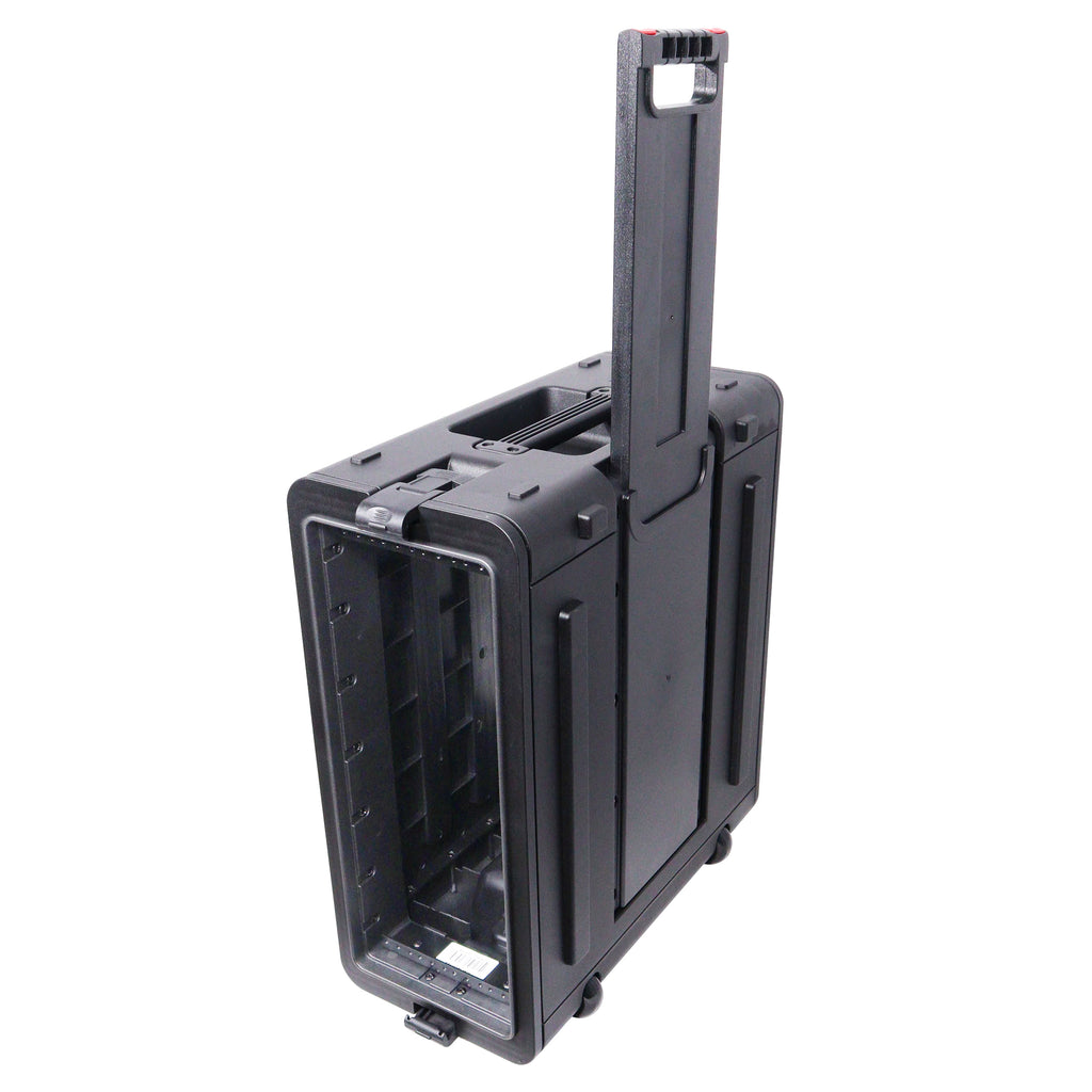 UltronX 4U Rack Air Tight Water Sealed ABS Case with Retractable Pull Out Handle and Wheels