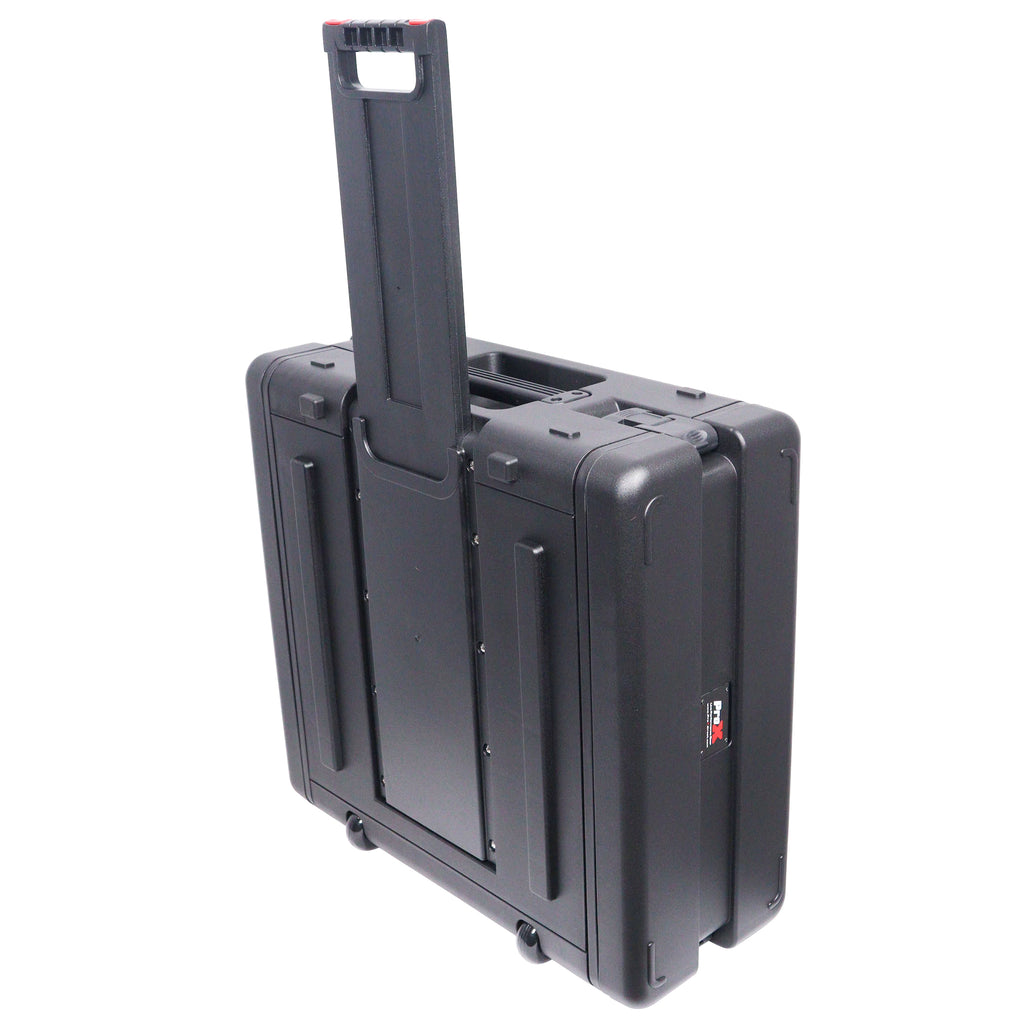UltronX 4U Rack Air Tight Water Sealed ABS Case with Retractable Pull Out Handle and Wheels