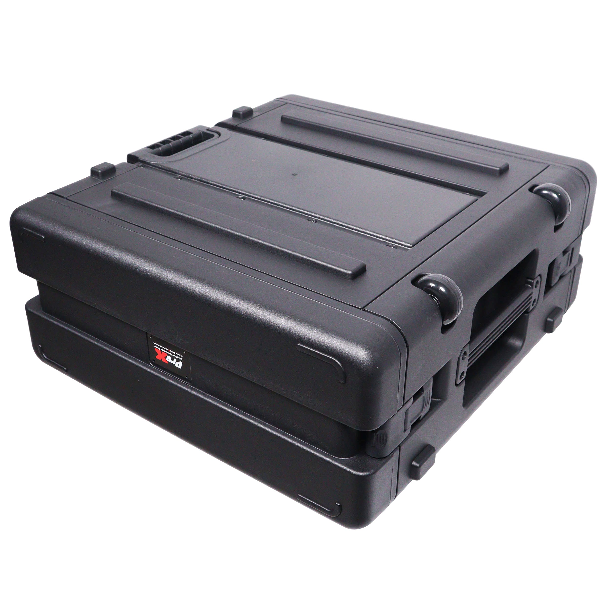 UltronX 4U Rack Air Tight Water Sealed ABS Case with Retractable Pull Out Handle and Wheels