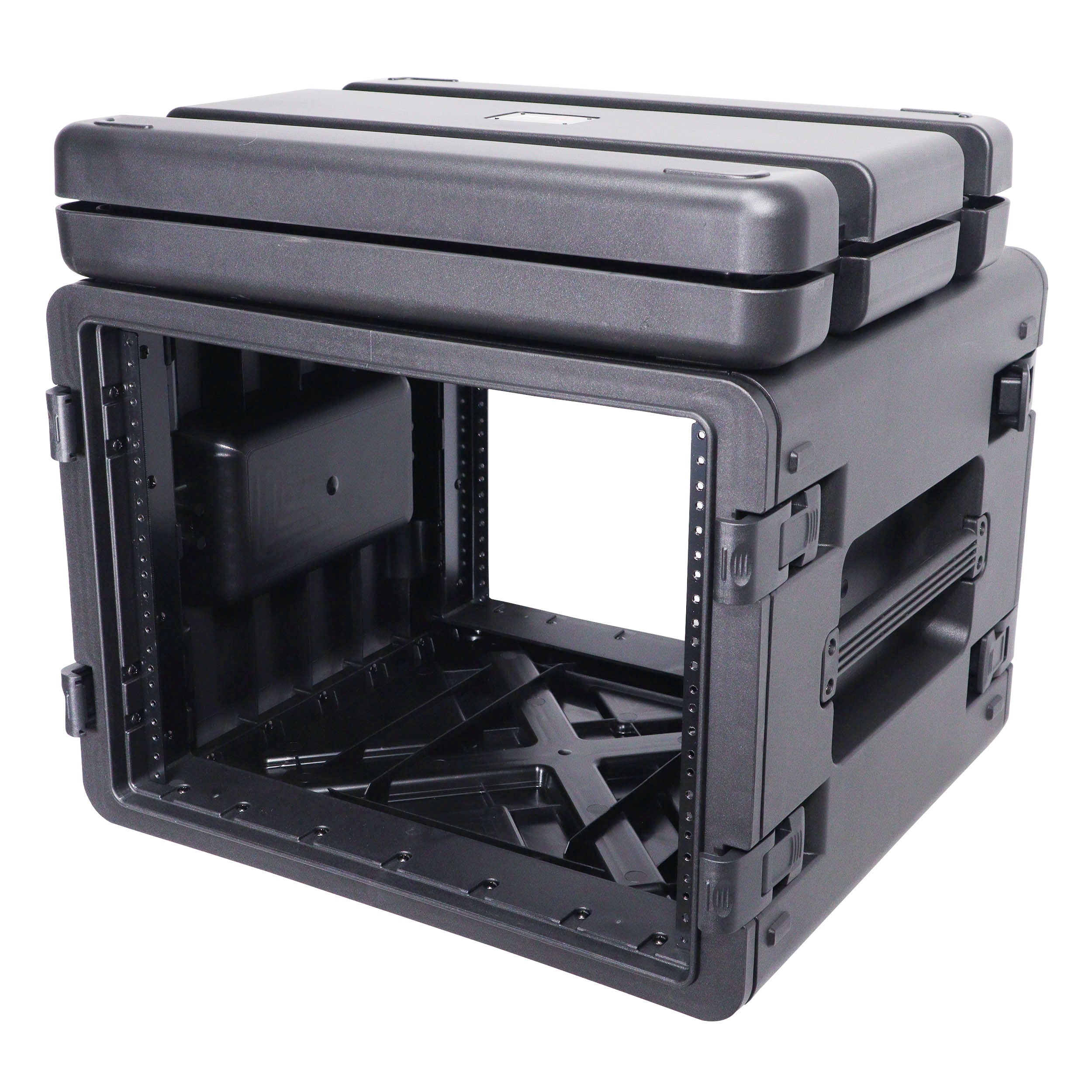 UltronX Watertight 8U Rack Space Molded Plastic Case - 18" Depth Front Rail to Rail