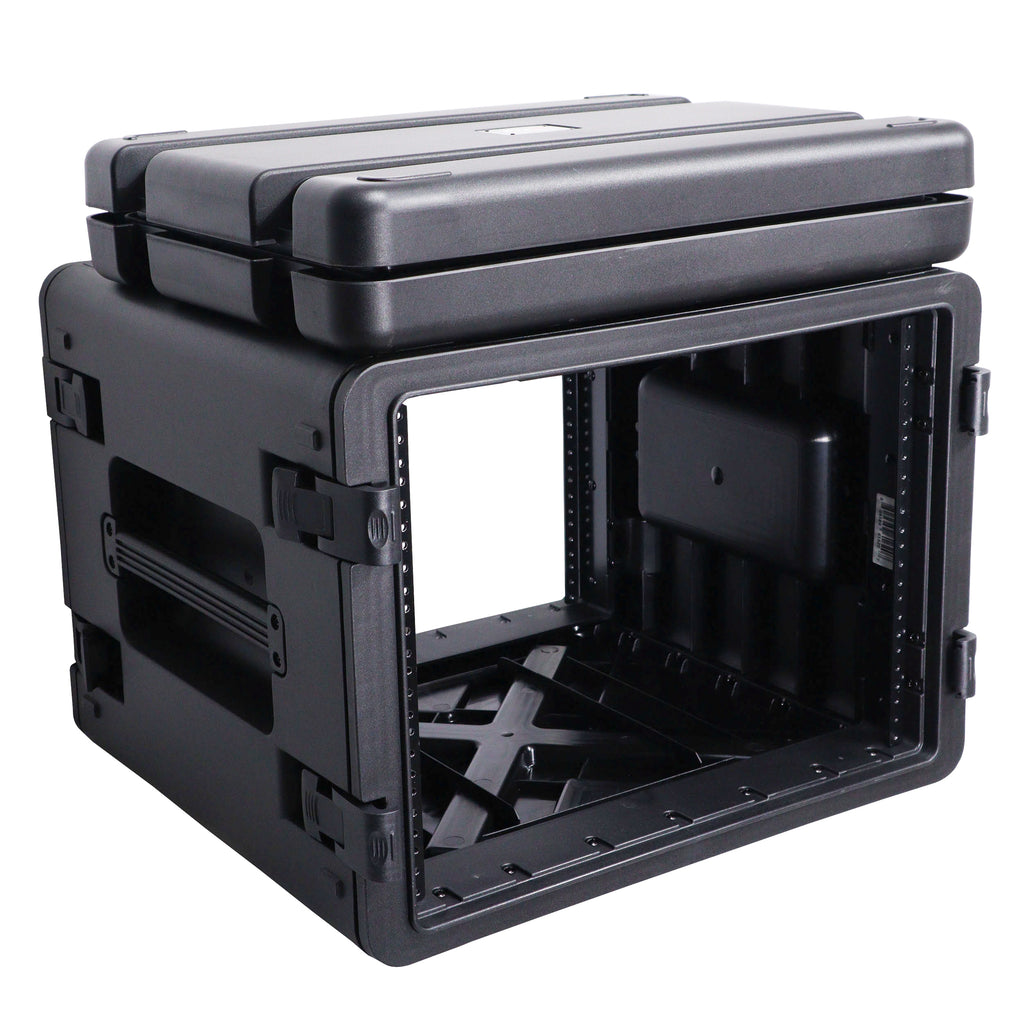 UltronX Watertight 8U Rack Space Molded Plastic Case - 18" Depth Front Rail to Rail