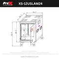 12U 24" Deep Vertical Rack to Rack Shock Mount Case with 2 Sliding Slam Doors & 4" Caster Wheels