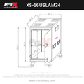 16U 24" Deep Vertical Rack to Rack  Shock Mount Case with 2 Sliding Slam Doors & 4" Caster Wheels