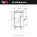 18U 24" Deep Vertical Rack to Rack  Shock Mount Case with 2 Sliding Slam Doors & 4" Caster Wheels