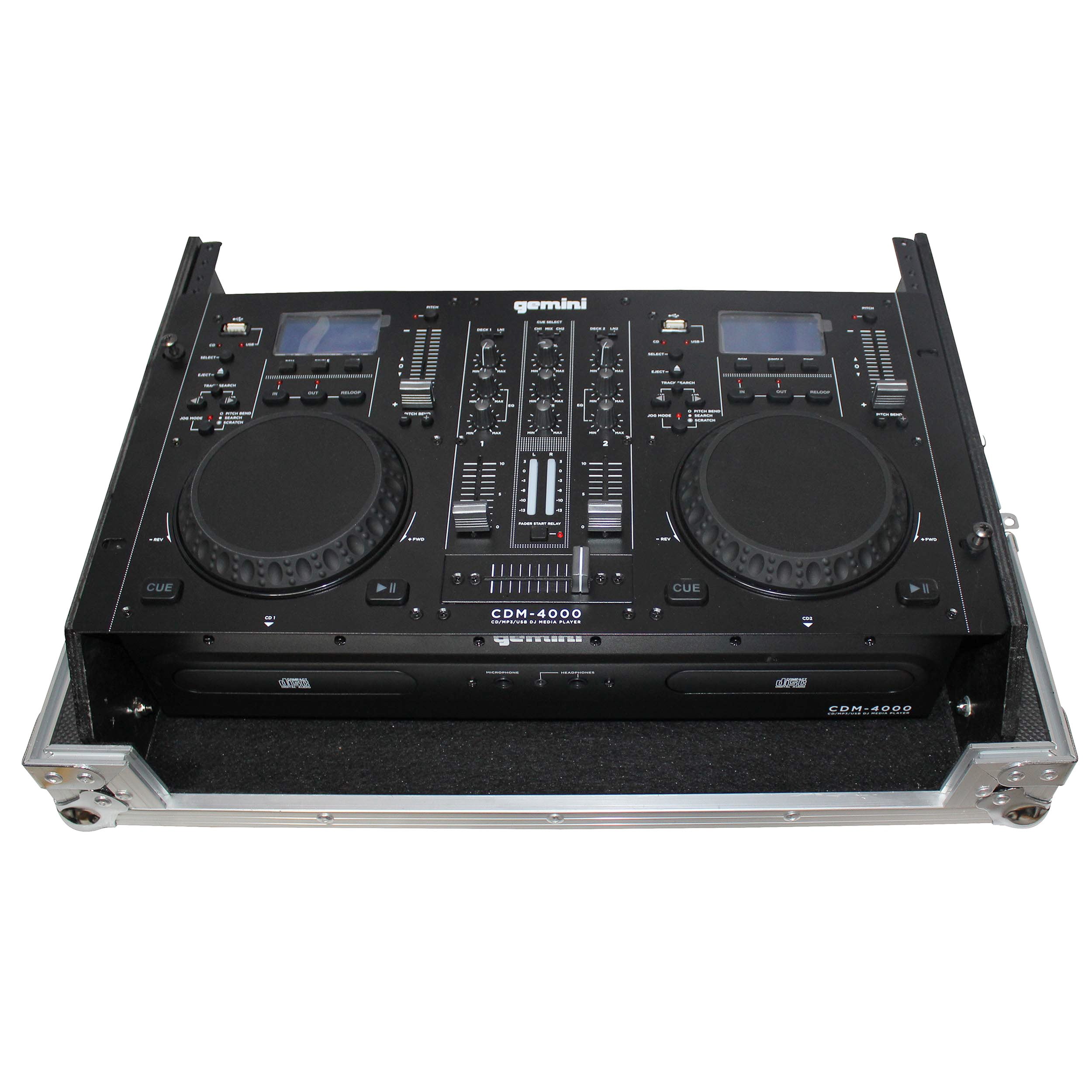 Rack Mount 19" Mixer Case 7U Top Slant Removable Front Panel fits Gemini CDM-4000