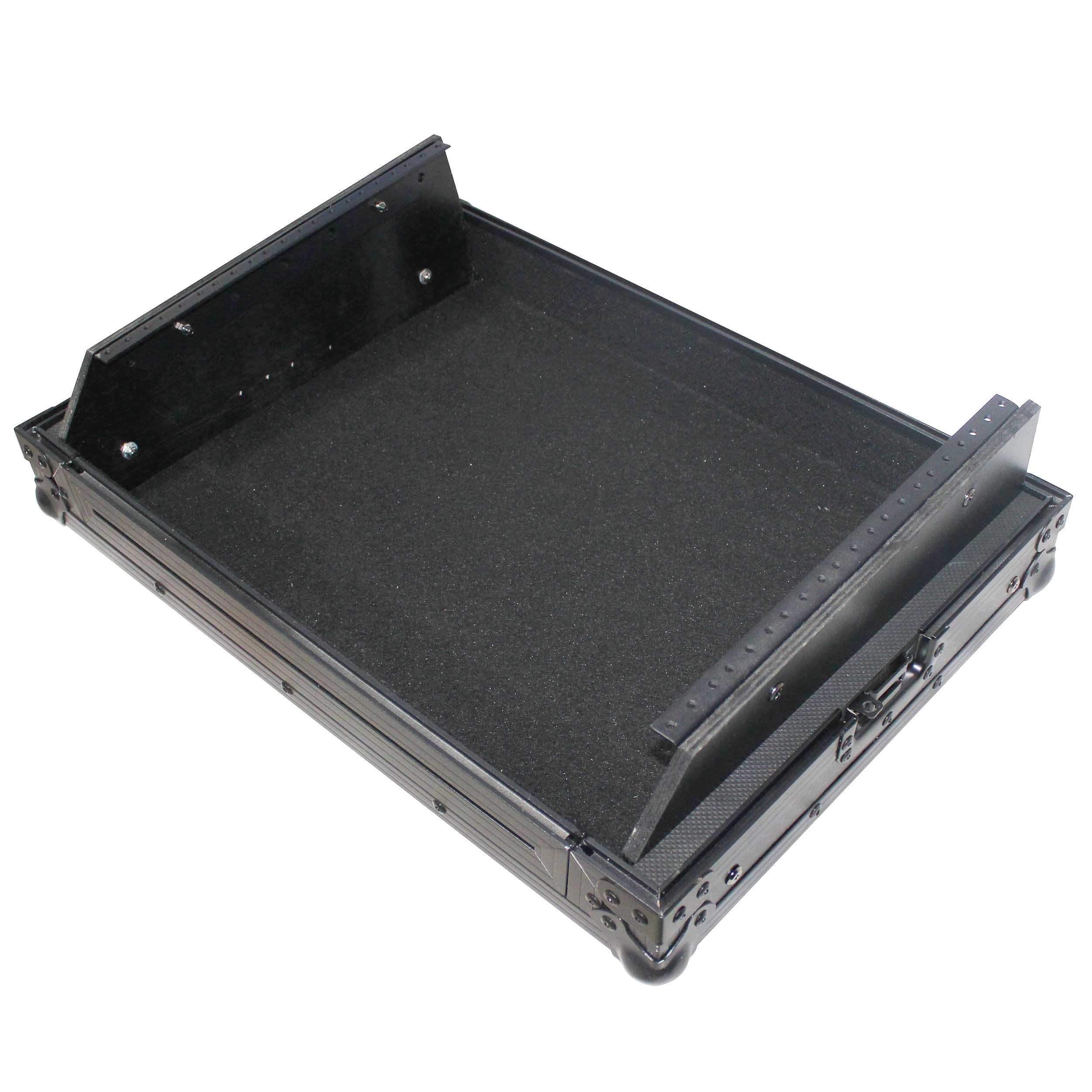 Flight Case for Gemini CDM-4000 19" Mixer W-7U Slant Rack Mount W-Removable Front Panel | Black on Black