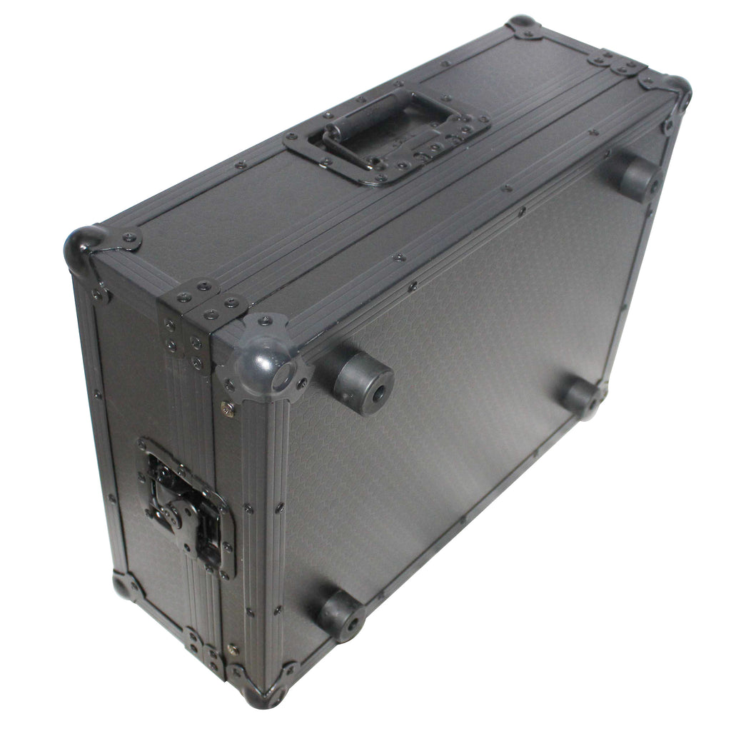 Flight Case for Gemini CDM-4000 19" Mixer W-7U Slant Rack Mount W-Removable Front Panel | Black on Black