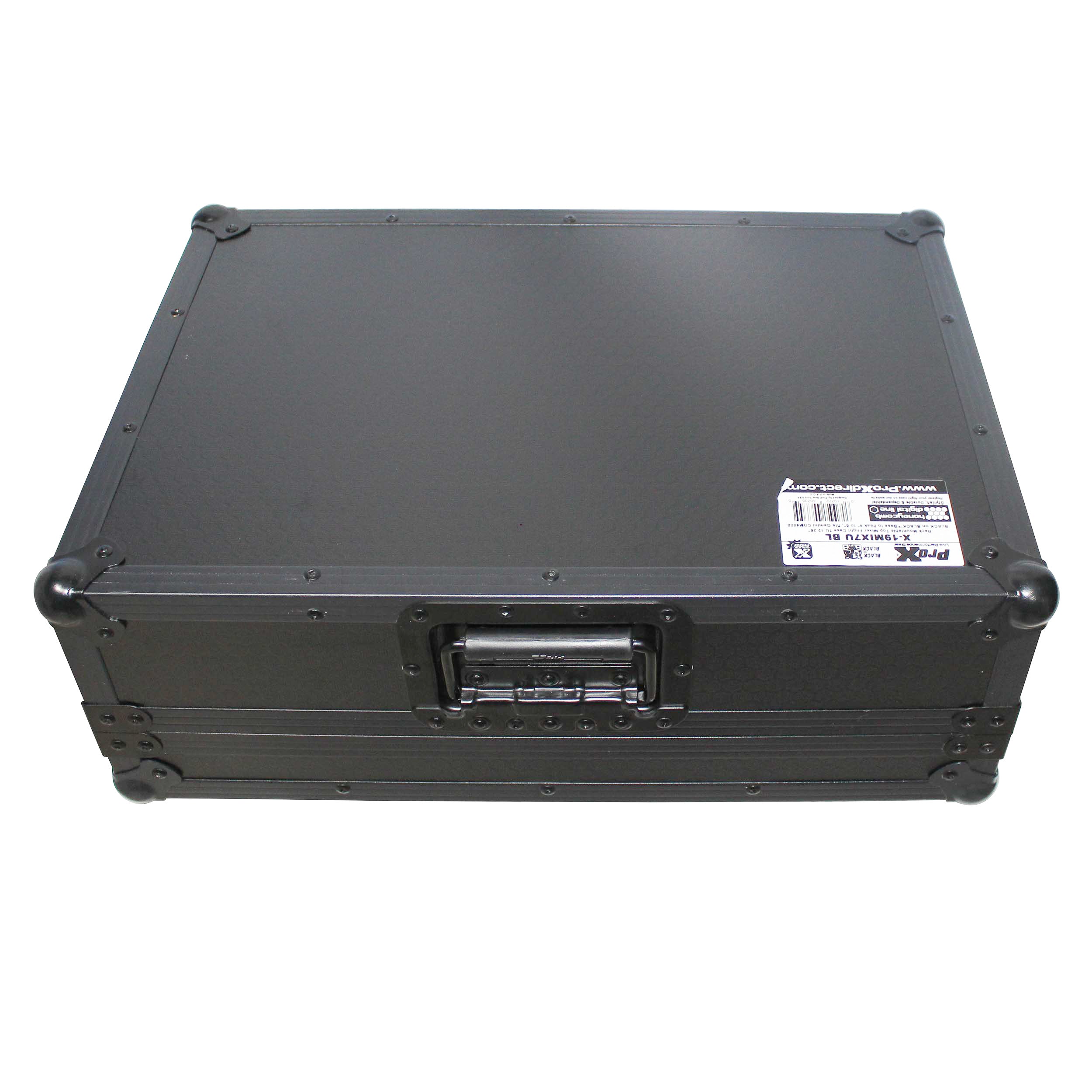 Flight Case for Gemini CDM-4000 19" Mixer W-7U Slant Rack Mount W-Removable Front Panel | Black on Black