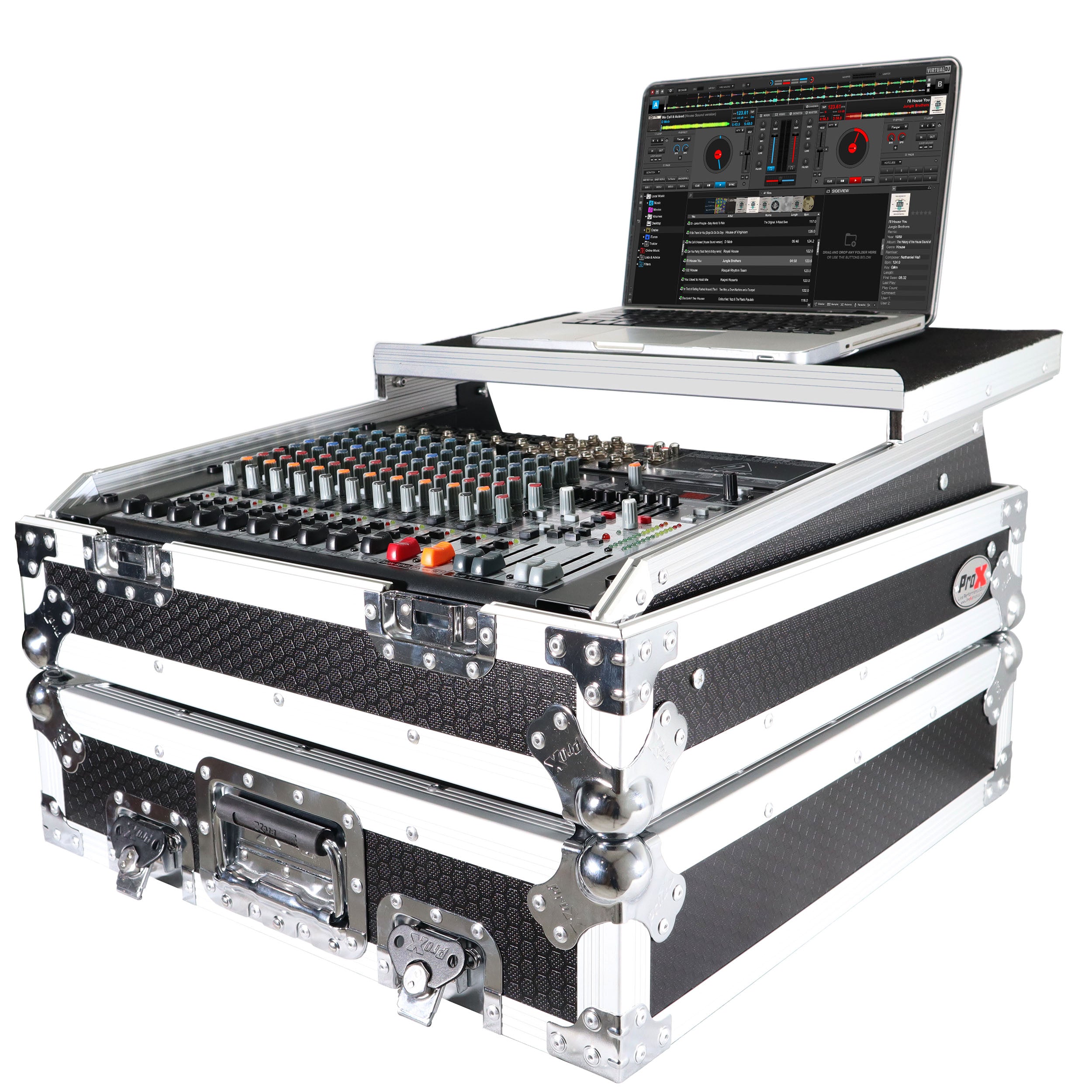 10U Top Mount 19" Slanted Mixer Case