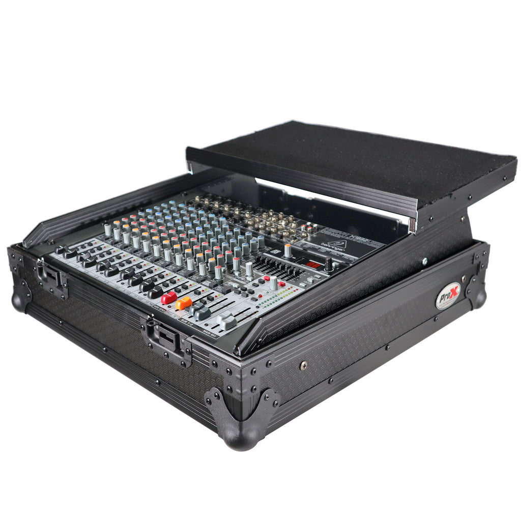 10U Top Mount 19" Slanted Black on Black Mixer Case