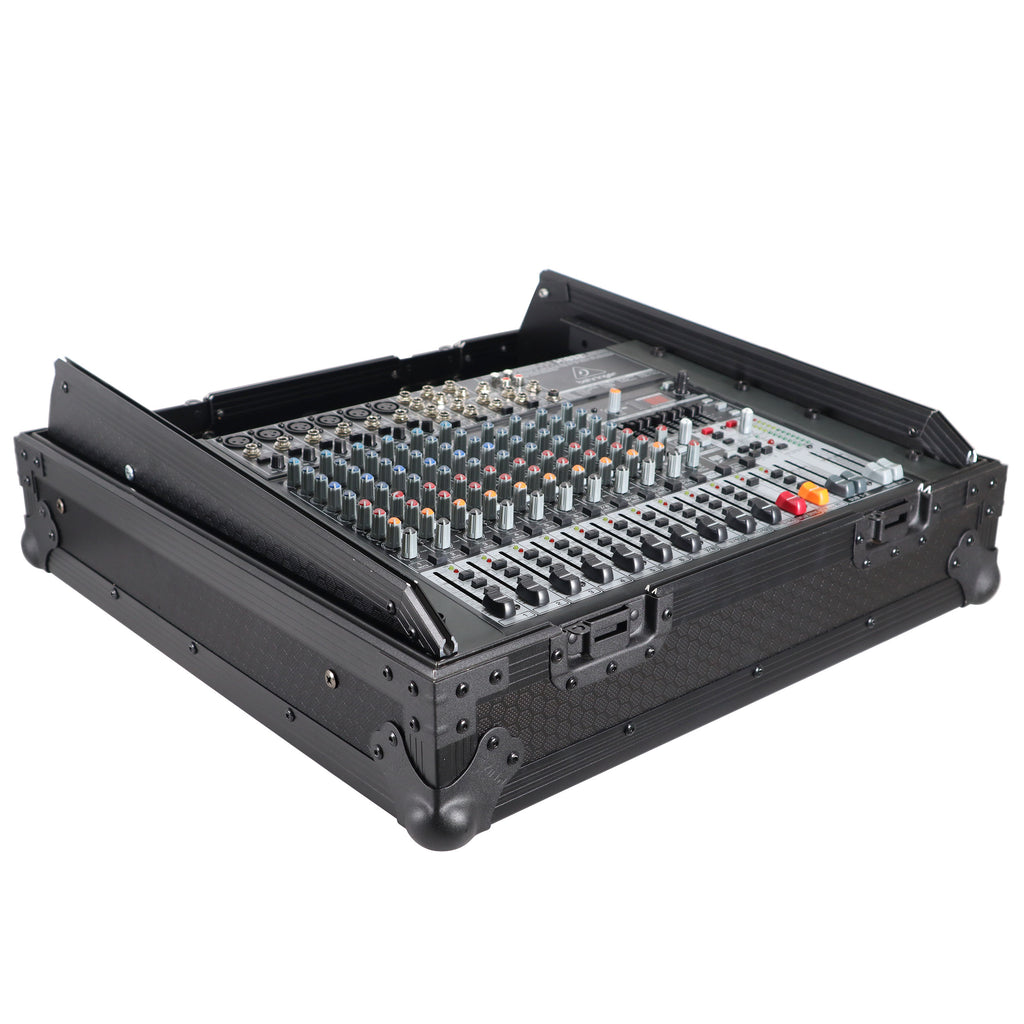 10U Top Mount 19" Slanted Black on Black Mixer Case