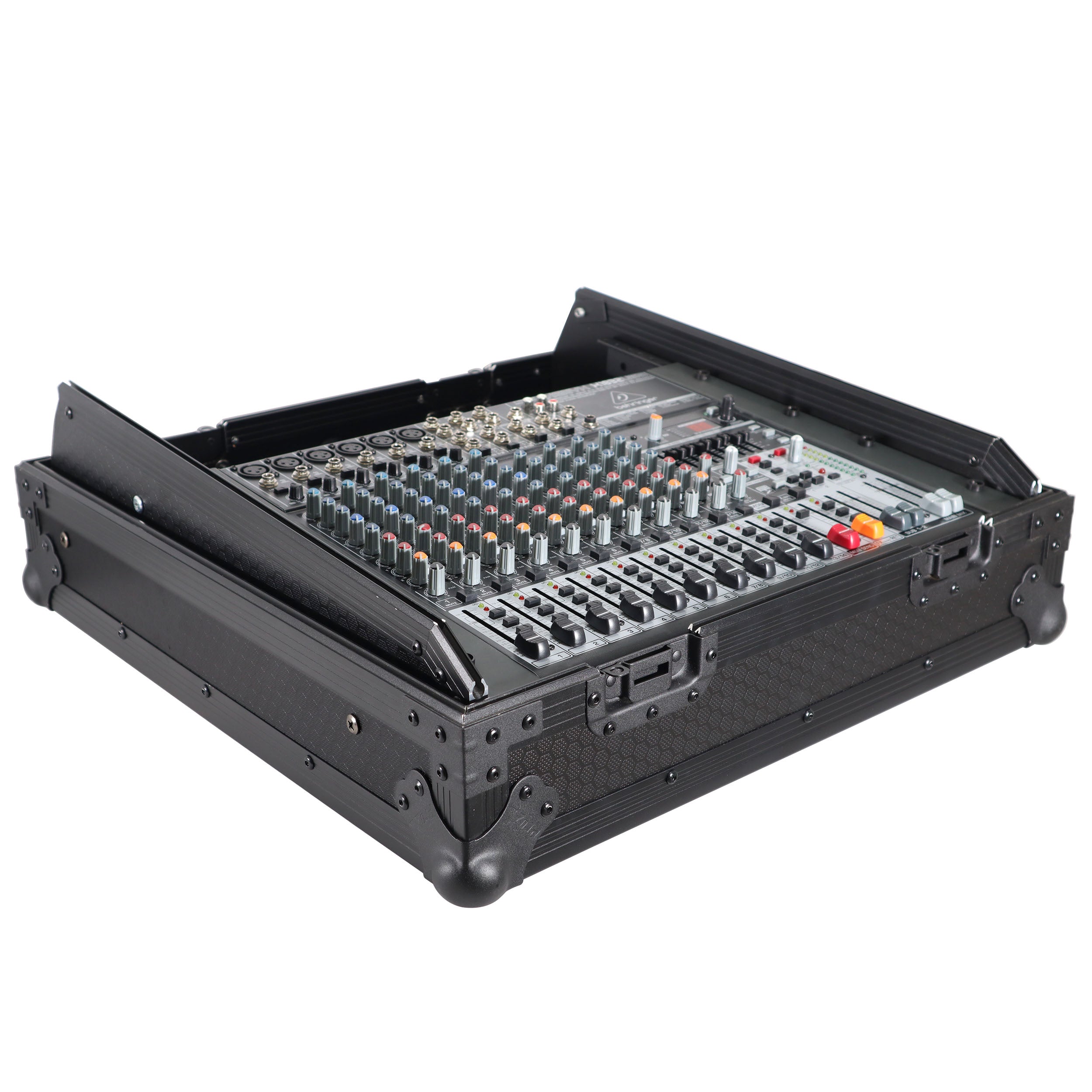 10U Top Mount 19" Slanted Black on Black Mixer Case