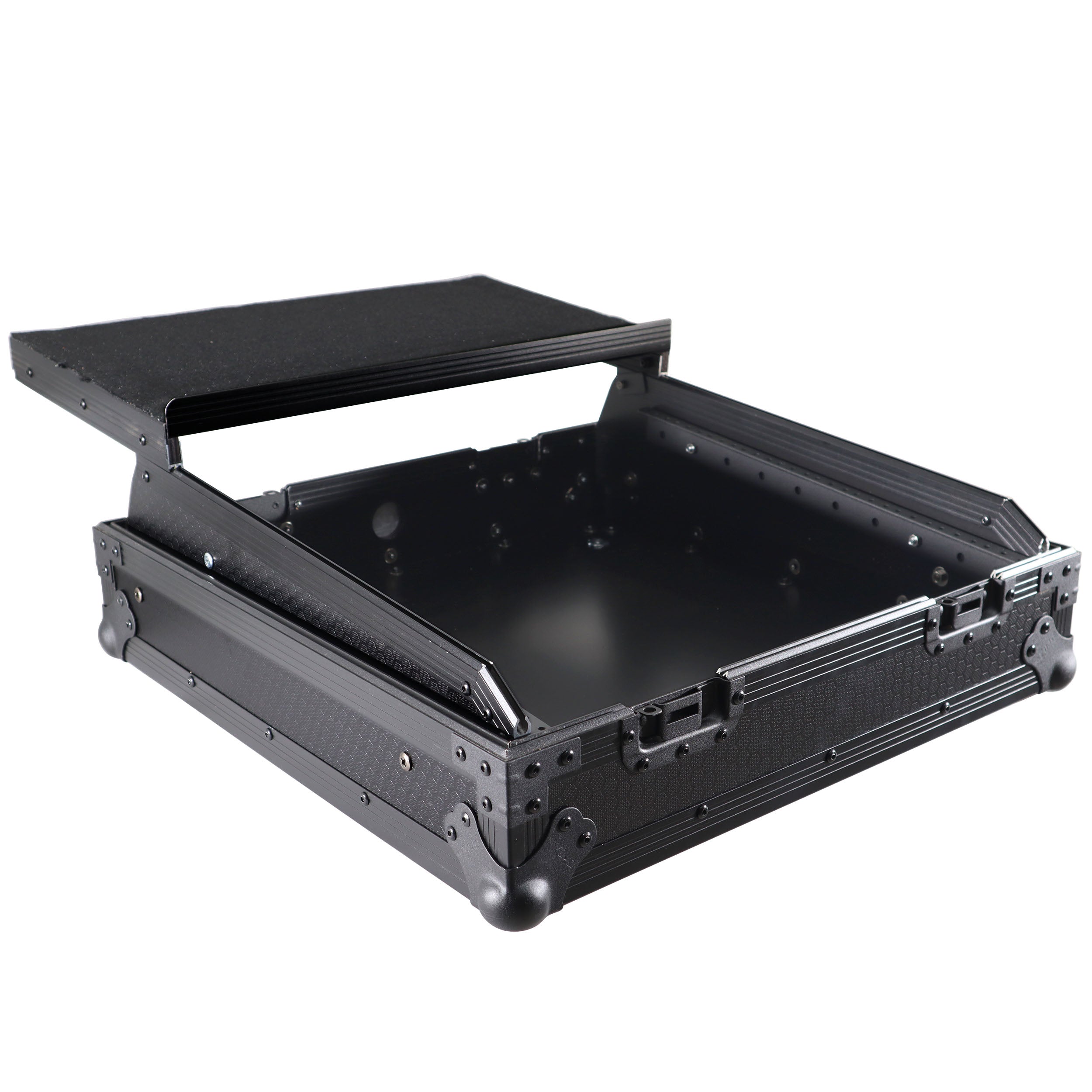 10U Top Mount 19" Slanted Black on Black Mixer Case