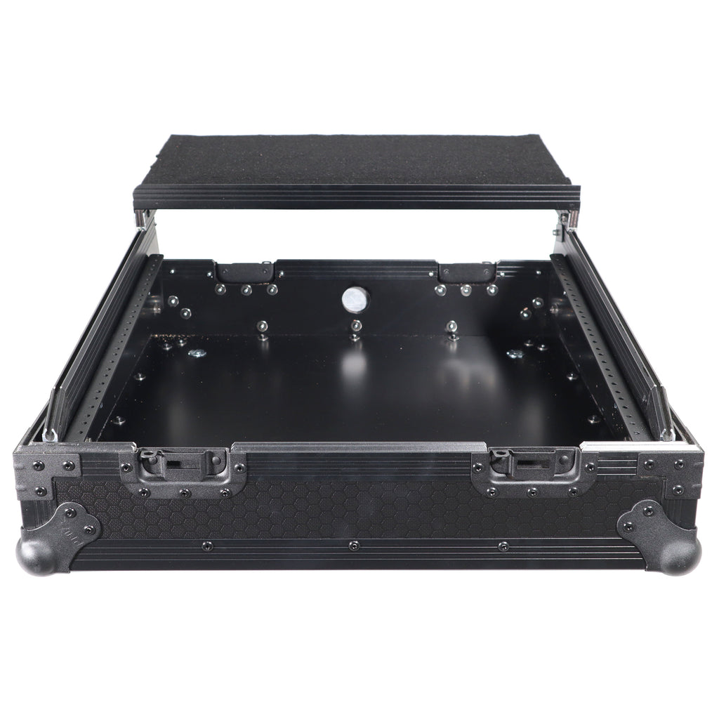 10U Top Mount 19" Slanted Black on Black Mixer Case