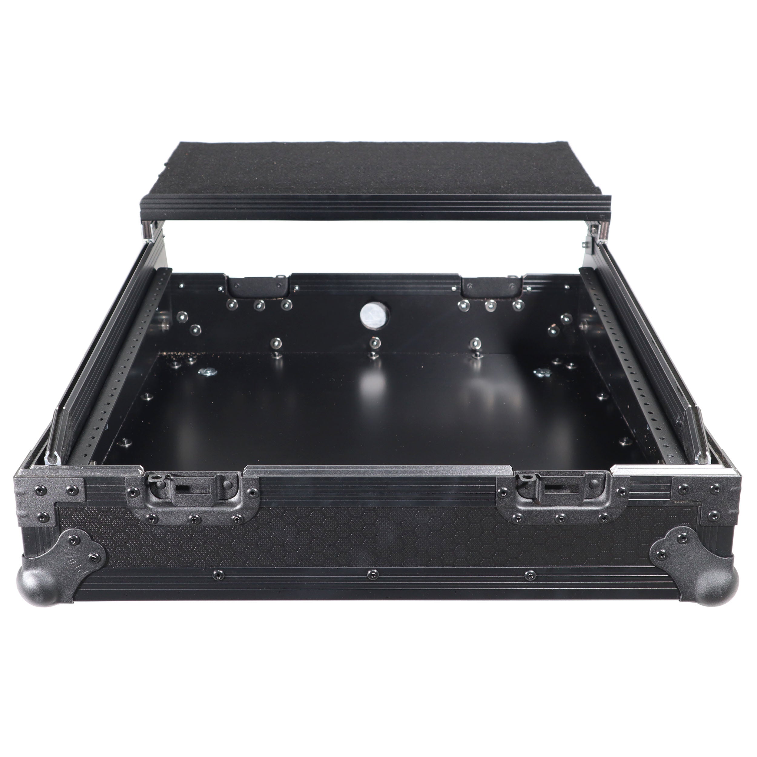 10U Top Mount 19" Slanted Black on Black Mixer Case