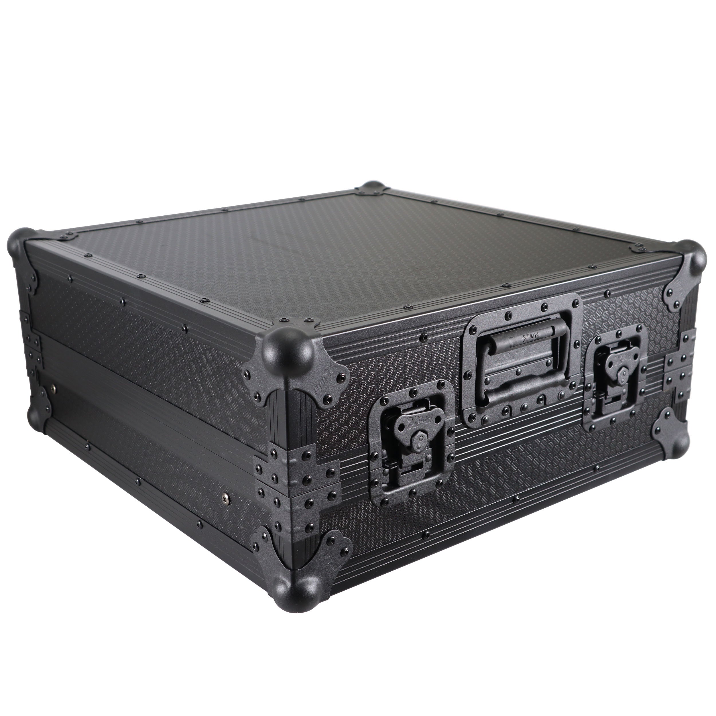 10U Top Mount 19" Slanted Black on Black Mixer Case