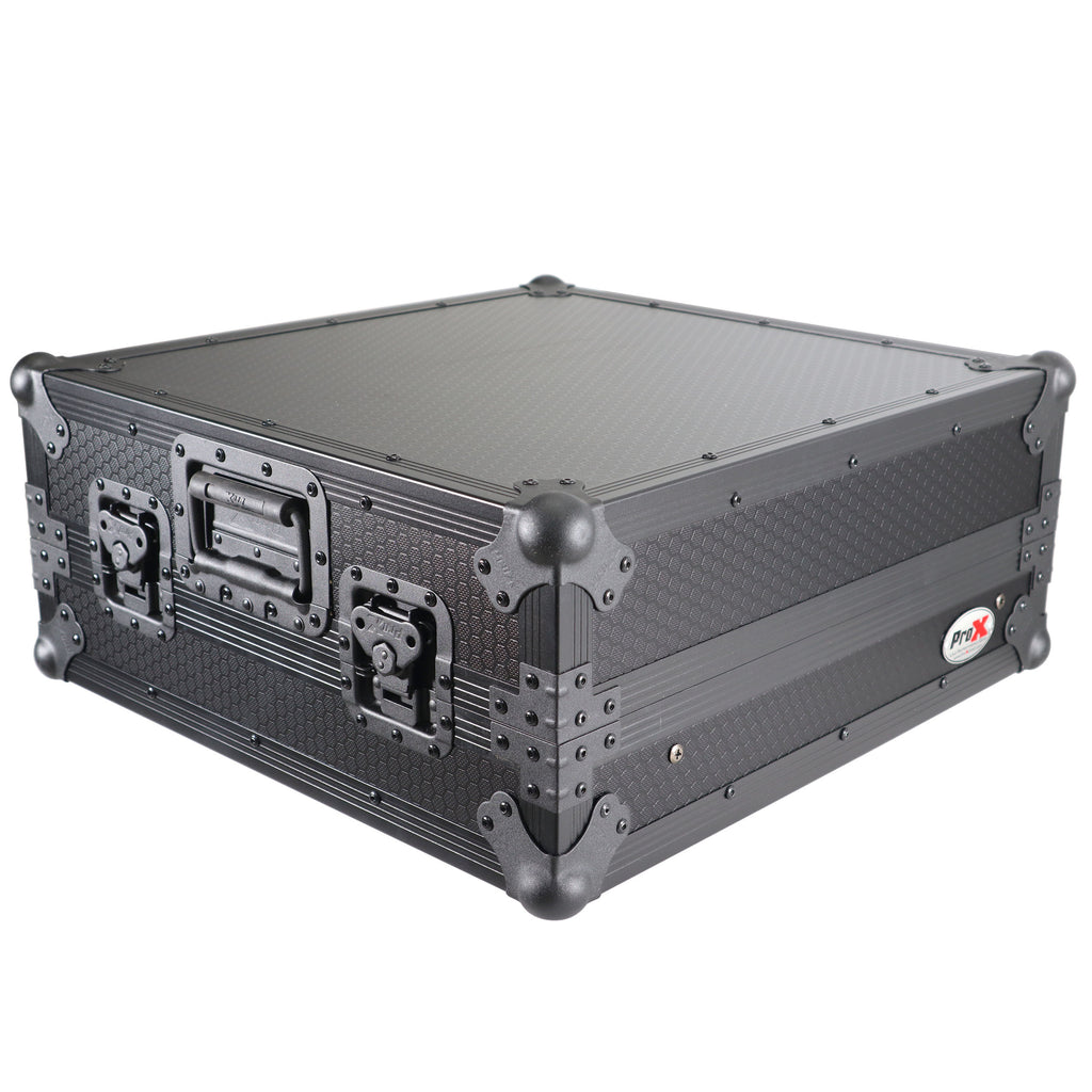10U Top Mount 19" Slanted Black on Black Mixer Case