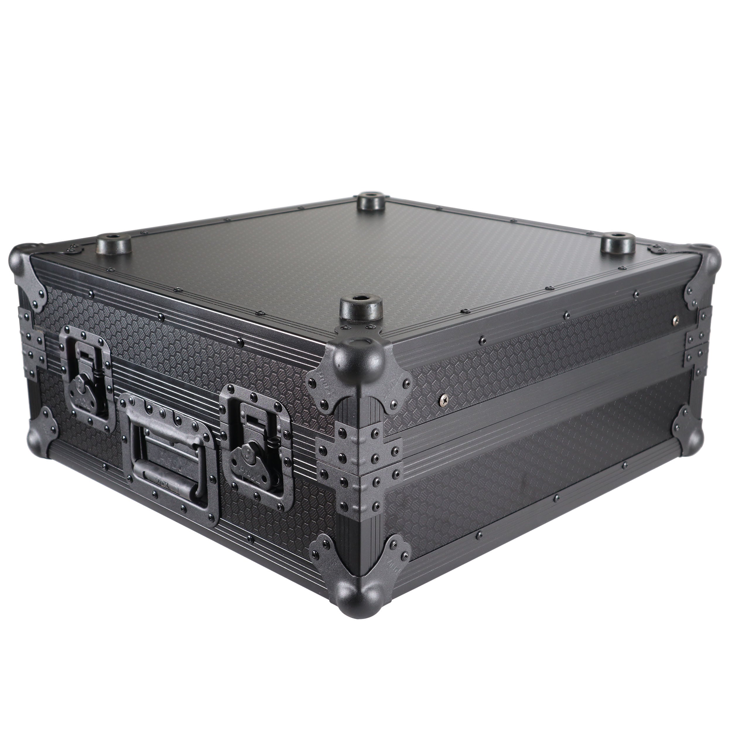 10U Top Mount 19" Slanted Black on Black Mixer Case