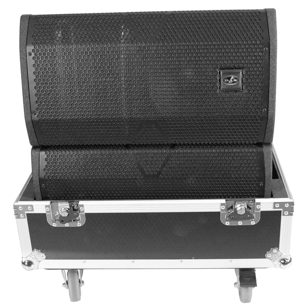 Universal ATA Dual Speaker Flight Case fits 28x26x20 in. 2x RCF HDL10 HDL28, DAS VANTEC 20A