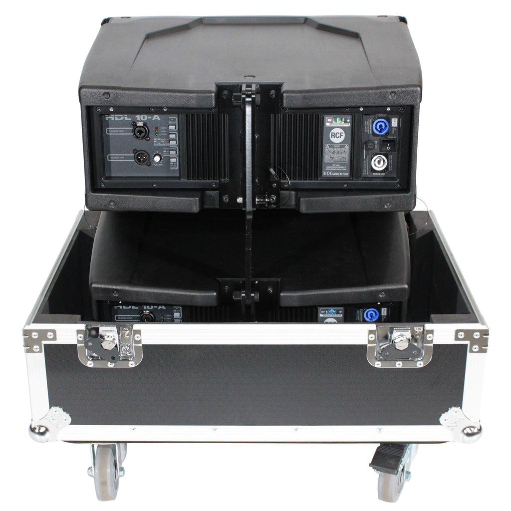 Universal ATA Dual Speaker Flight Case fits 28x26x20 in. 2x RCF HDL10 HDL28, DAS VANTEC 20A