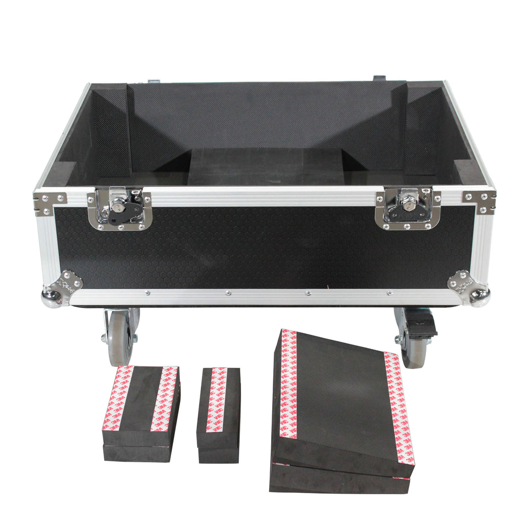 Fits 2x RCF HDL 10-A Line Array Speakers Flight Case with 4 inch Wheels
