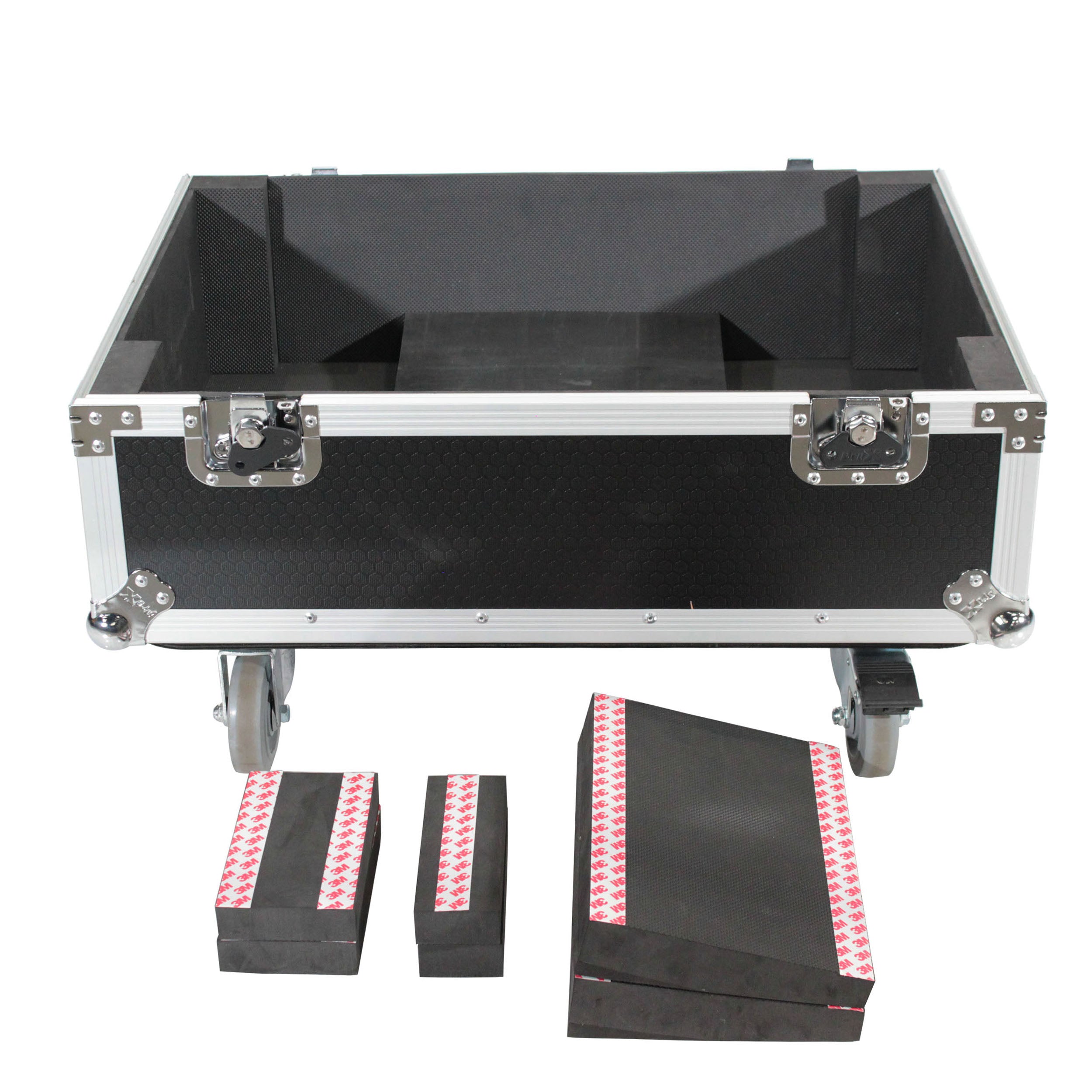 Fits 2x RCF HDL 10-A Line Array Speakers Flight Case with 4 inch Wheels