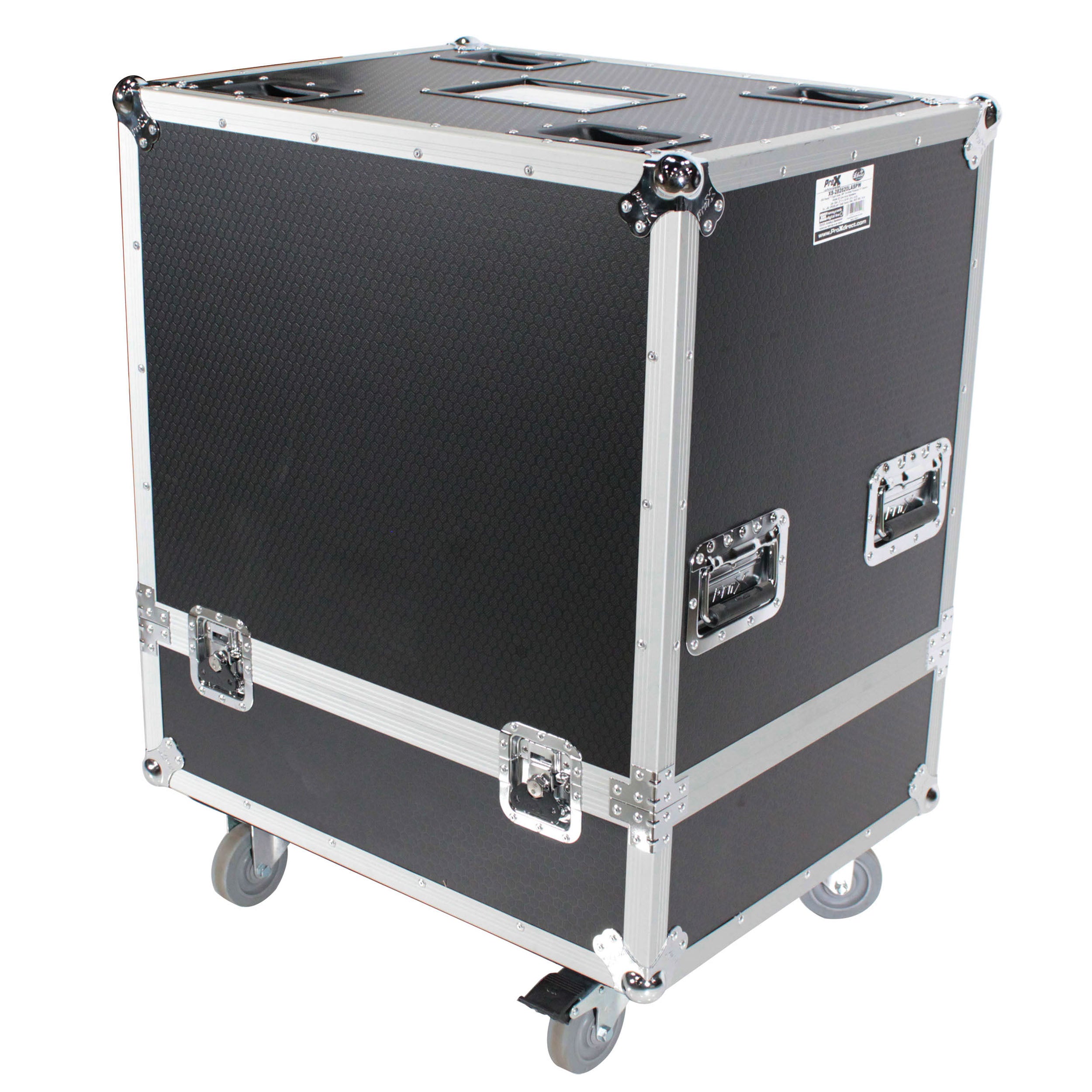 Fits 2x RCF HDL 10-A Line Array Speakers Flight Case with 4 inch Wheels
