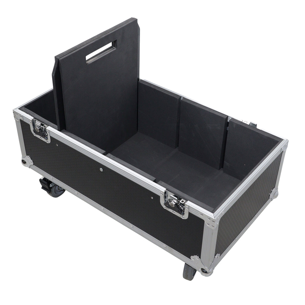 Universal ATA Dual Speaker Flight Case for 2x QSC K12 JBL PRX812 2x Speakers and similar size speakers 25x15x15 in.