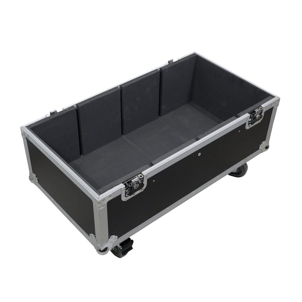 Universal ATA Dual Speaker Flight Case for 2x QSC K12 JBL PRX812 2x Speakers and similar size speakers 25x15x15 in.
