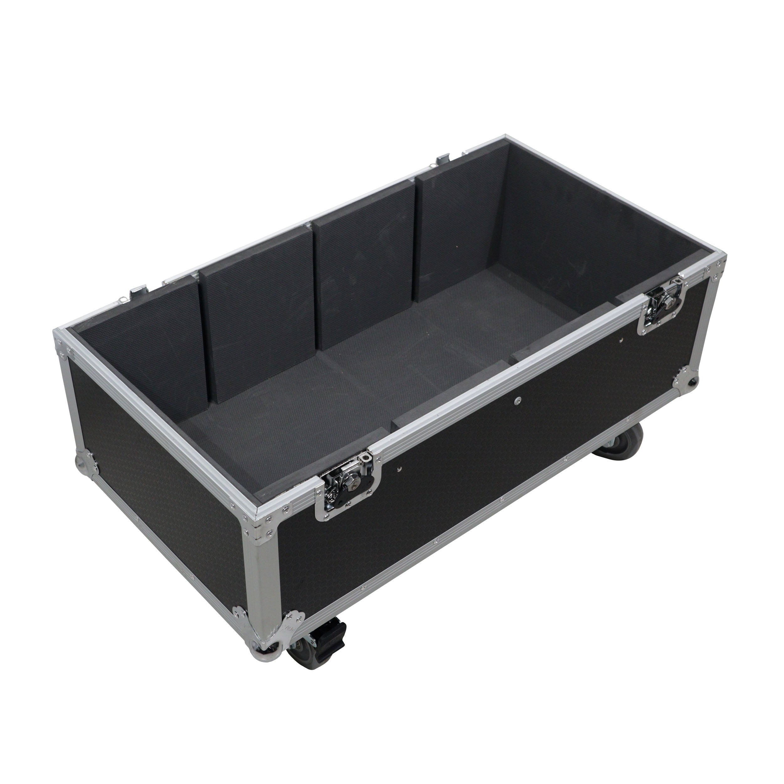 Universal ATA Dual Speaker Flight Case for 2x QSC K12 JBL PRX812 2x Speakers and similar size speakers 25x15x15 in.