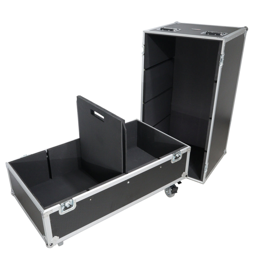 Universal Dual ATA Speaker Flight Case Fits 2 pcs 28x20x20 inch speakers, Two JBL SRX 815P and Similar Sized Speakers