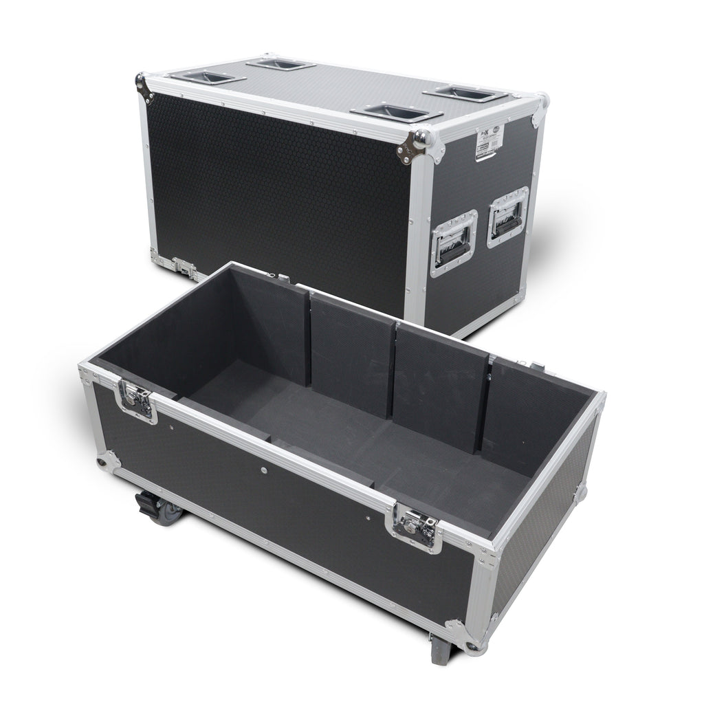 Universal ATA Dual Speaker Flight Case for 2x QSC K12 JBL PRX812 2x Speakers and similar size speakers 25x15x15 in.