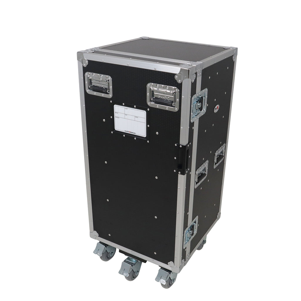 Pro 6 Utility Drawer Workbox ATA Flight Style Case with Hinged Storage Door and Five 5 inch Casters