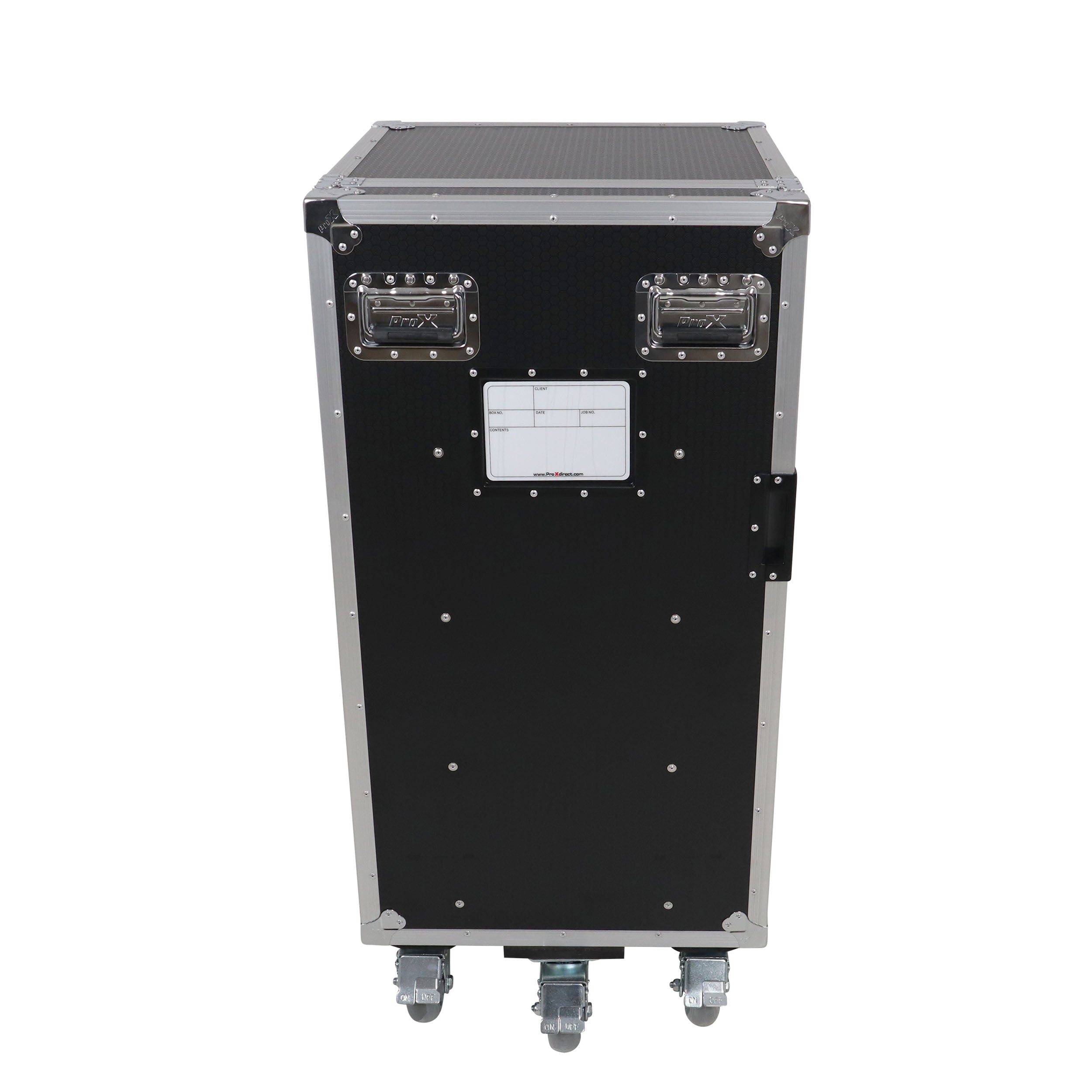 Pro 6 Utility Drawer Workbox ATA Flight Style Case with Hinged Storage Door and Five 5 inch Casters