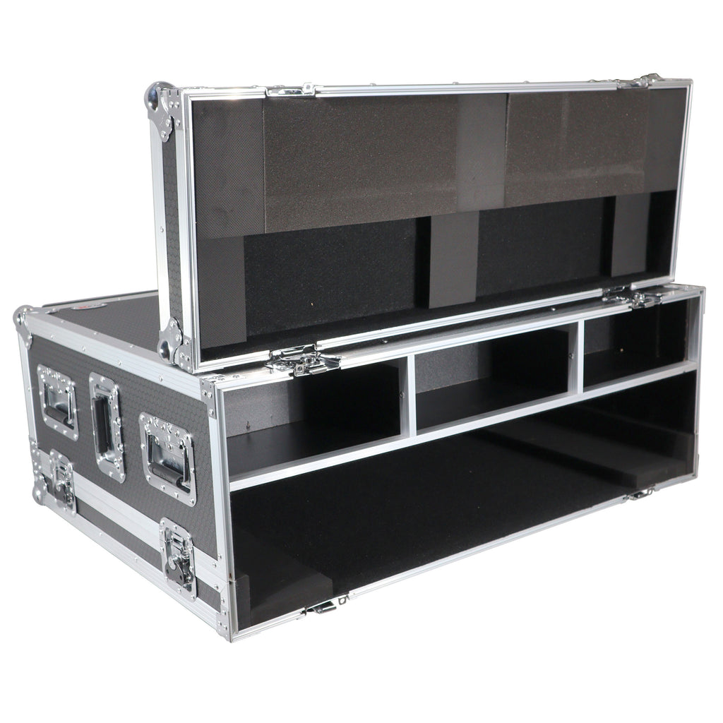 ATA Digital Audio Mixer Flight Case for Allen & Heath AVANTIS Console with Doghouse compartment and Caster wheels
