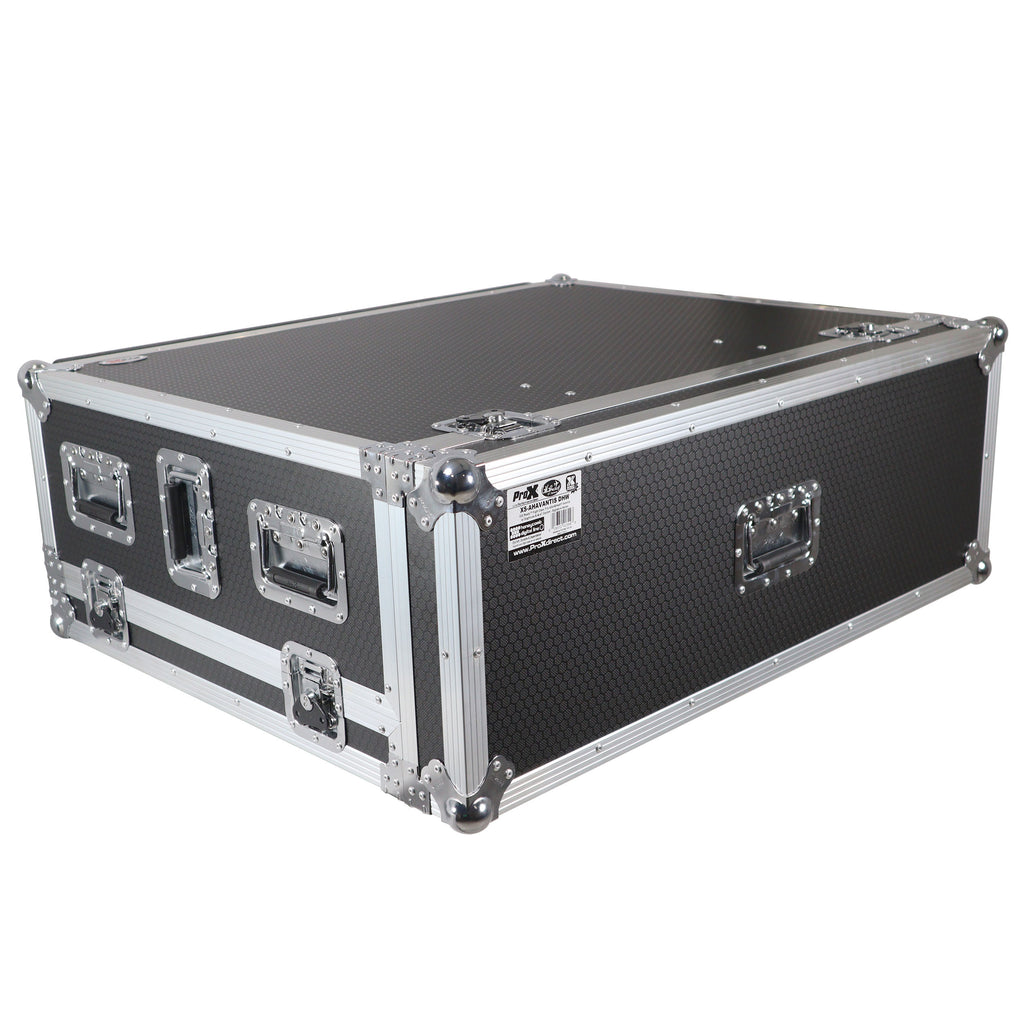 ATA Digital Audio Mixer Flight Case for Allen & Heath AVANTIS Console with Doghouse compartment and Caster wheels