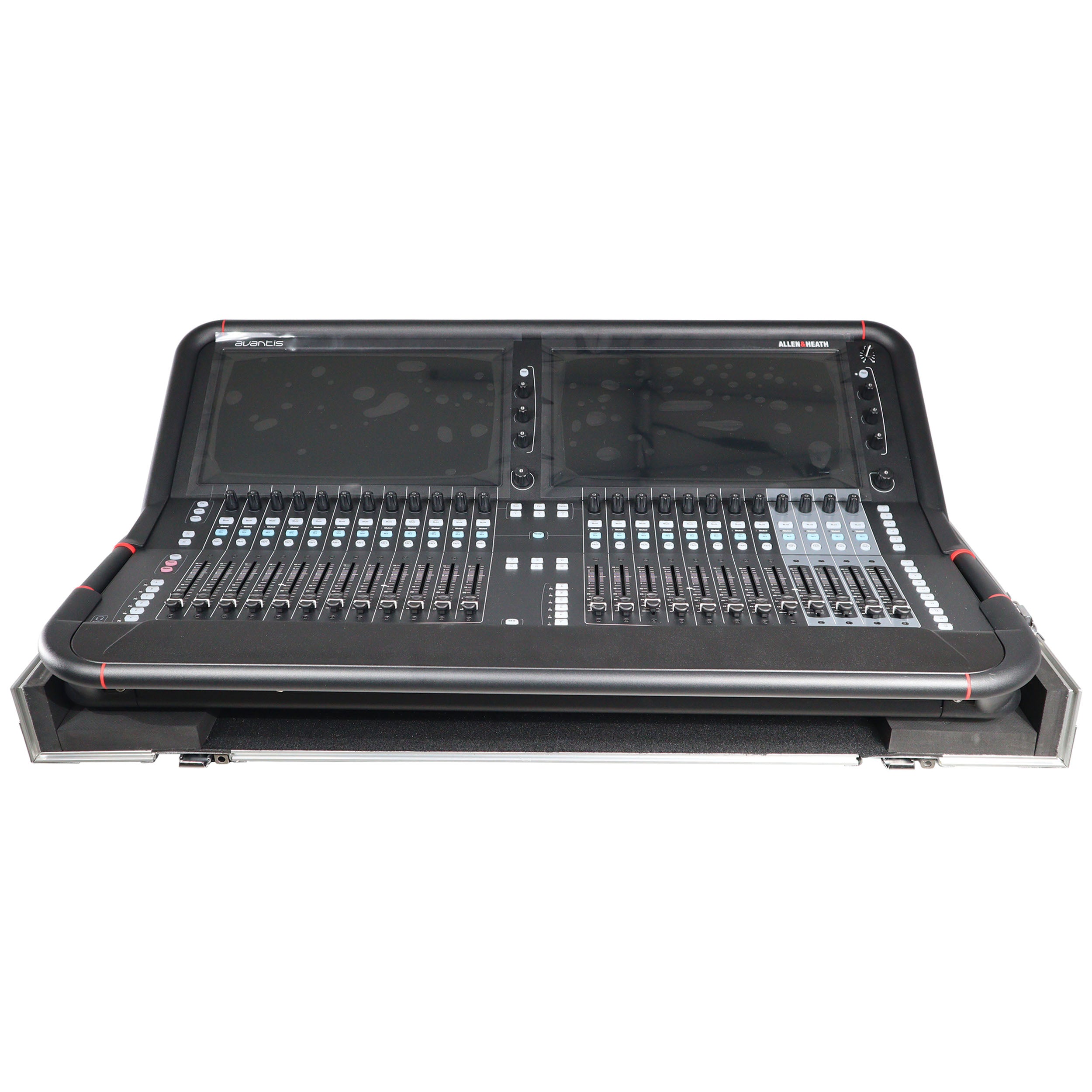 ATA Digital Audio Mixer Flight Case for Allen & Heath AVANTIS Console with Doghouse compartment and Caster wheels