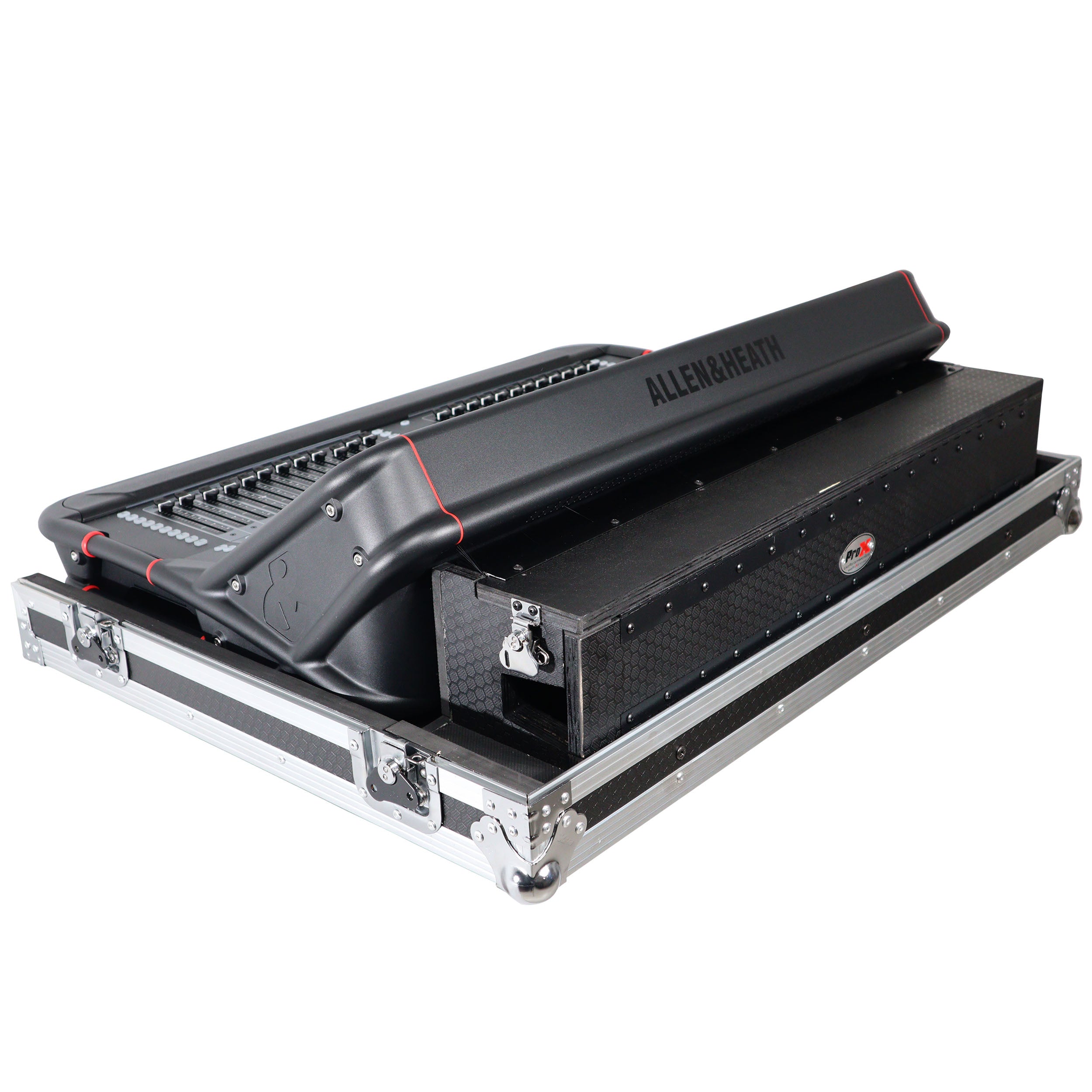 ATA Digital Audio Mixer Flight Case for Allen & Heath AVANTIS Console with Doghouse compartment and Caster wheels