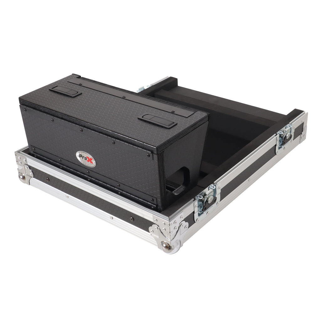 ATA Digital Audio Mixer Flight Case for Allen & Heath QU5 Console with Doghouse compartment and 4x Caster wheels