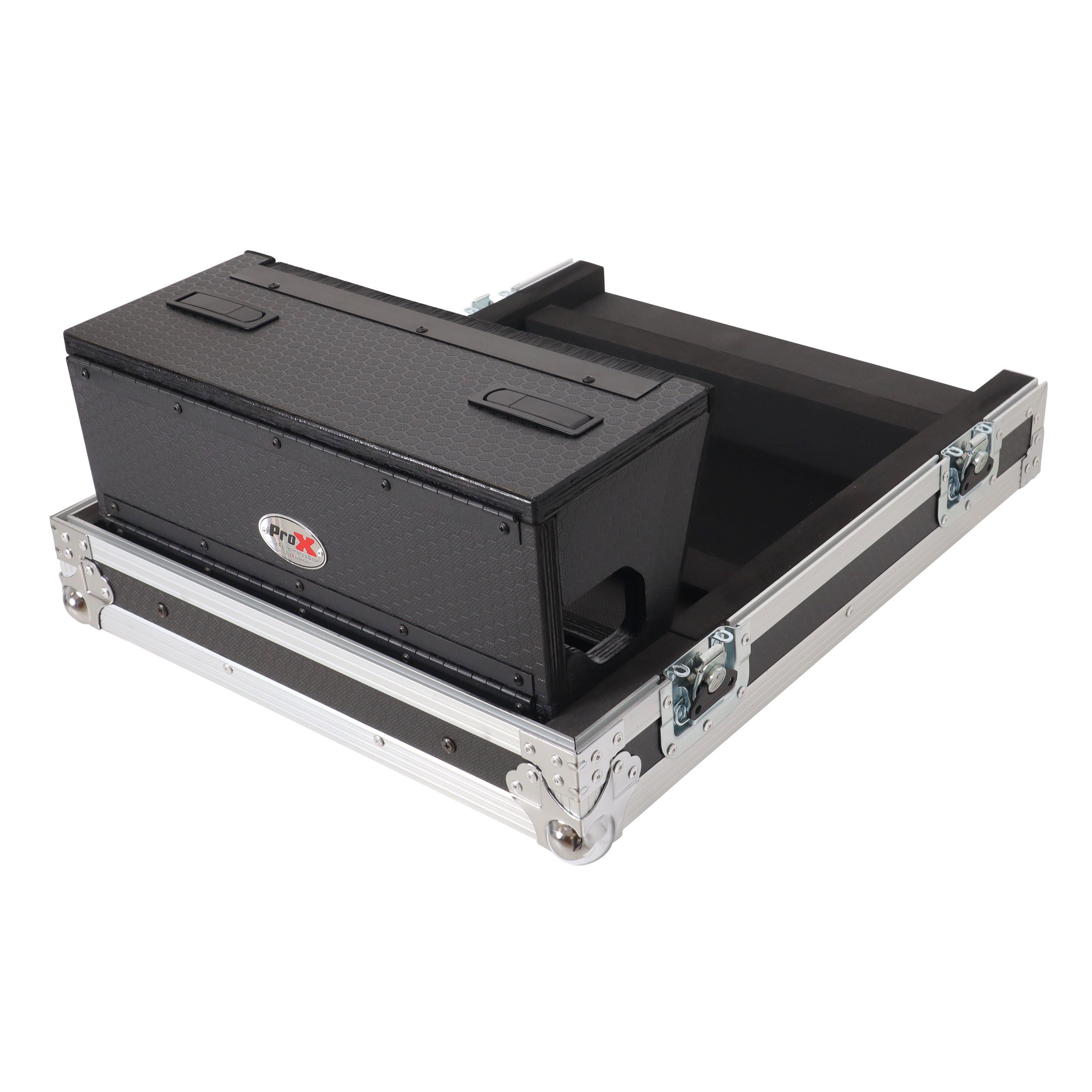 ATA Digital Audio Mixer Flight Case for Allen & Heath QU5 Console with Doghouse compartment and 4x Caster wheels