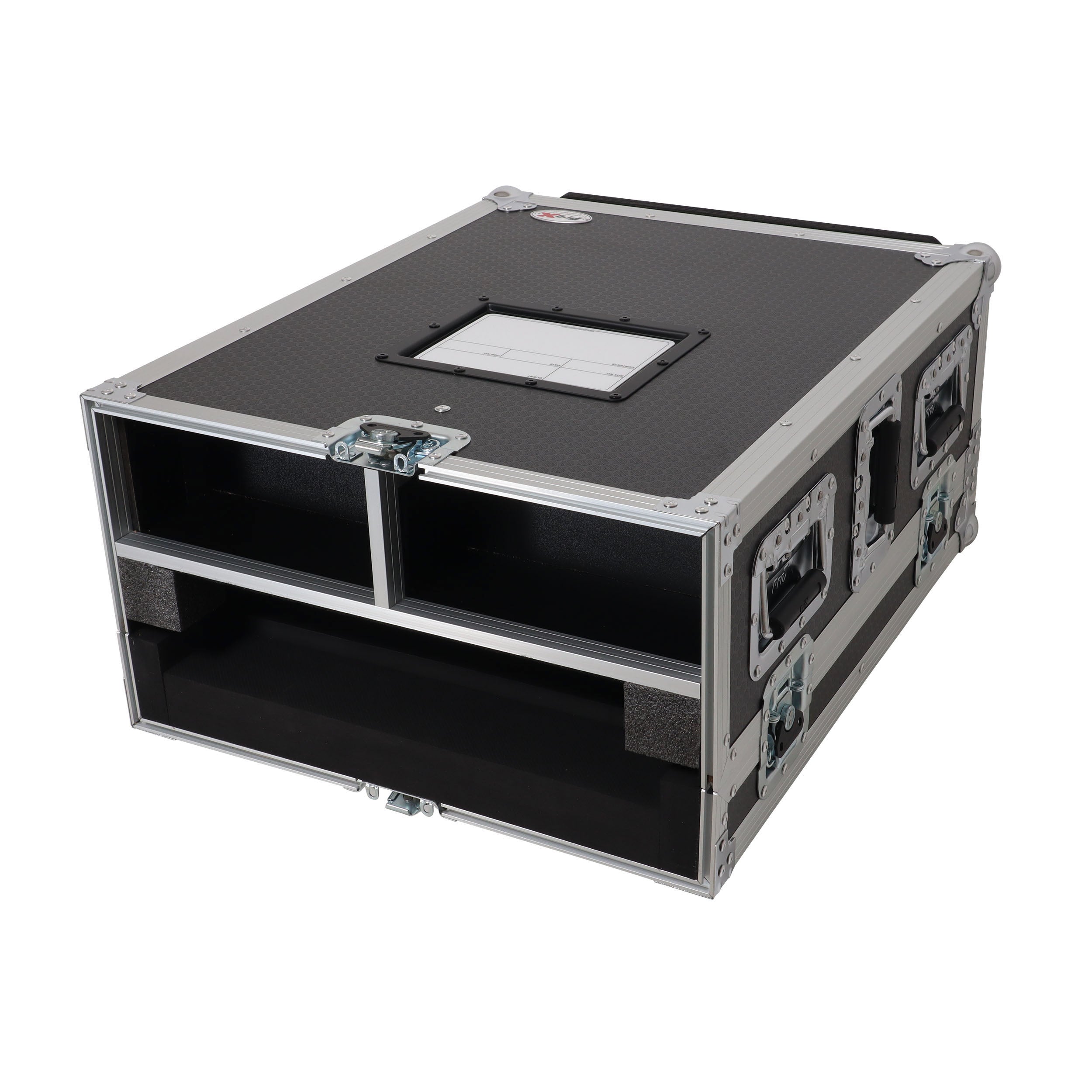 ATA Digital Audio Mixer Flight Case for Allen & Heath QU5 Console with Doghouse compartment and 4x Caster wheels