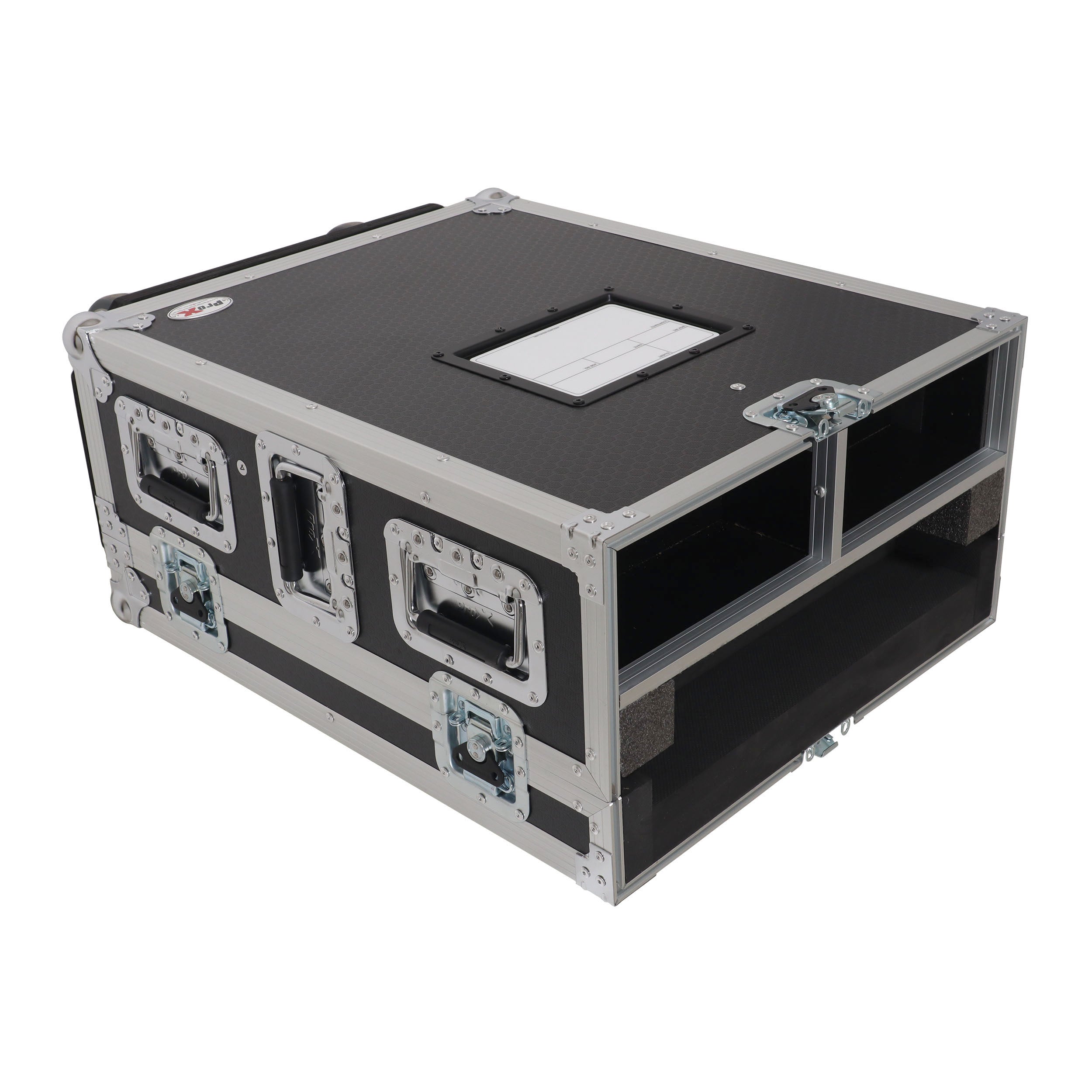 ATA Digital Audio Mixer Flight Case for Allen & Heath QU5 Console with Doghouse compartment and 4x Caster wheels
