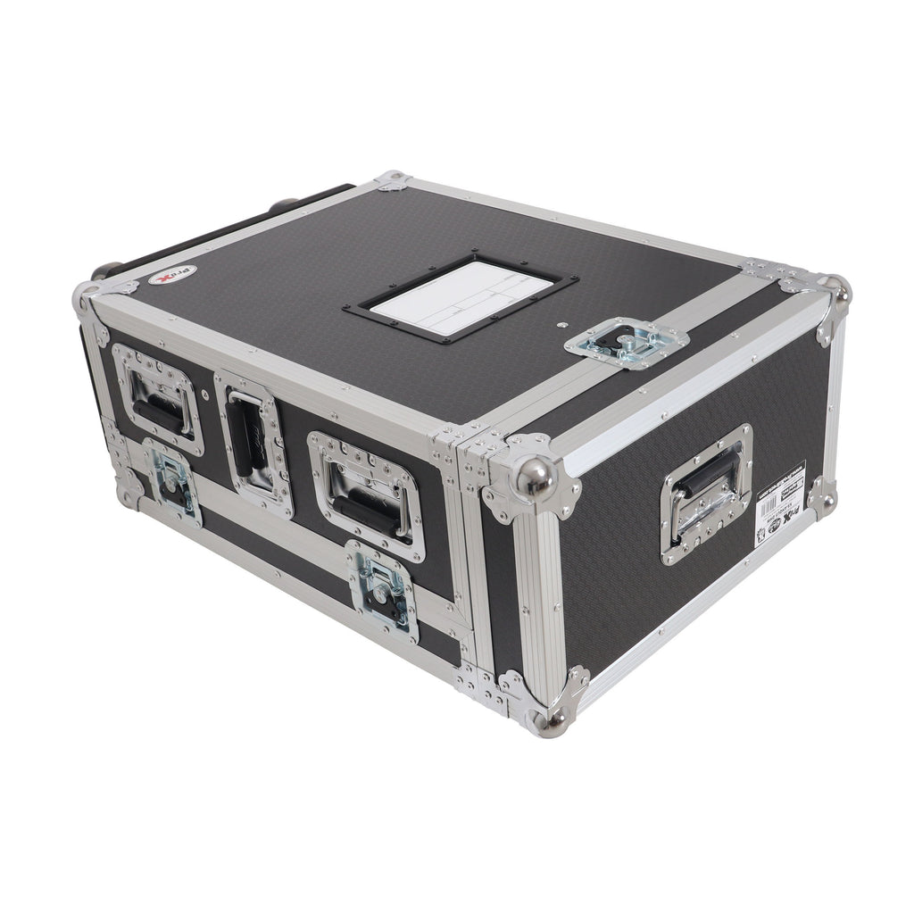 ATA Digital Audio Mixer Flight Case for Allen & Heath QU5 Console with Doghouse compartment and 4x Caster wheels