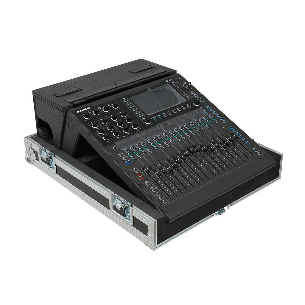 ATA Digital Audio Mixer Flight Case for Allen & Heath QU5 Console with Doghouse compartment and 4x Caster wheels